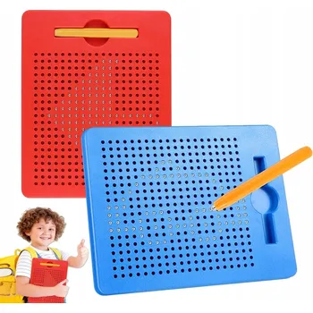 Magnetická kreslící tabulka VELKÁ MAGNETICKÁ TABULE S KULIČKAMI XL, MAGICKÝ TABLET S KULIČKAMI