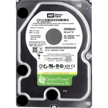 Interní pevný disk Pevný disk Western Digital Green Power WD5000AACS 500 GB SATA II 3,5"
