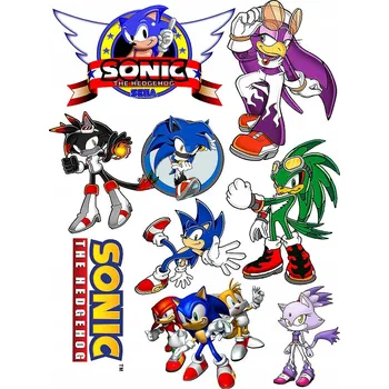 Odstranitelné tetování Smyvatelné tetování pro děti Sonic - dočasné tetovačky