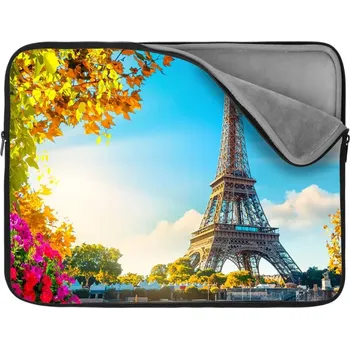 pouzdro na notebook Sablio Obal na notebook Paříž Eifellova věž Flowers - 13"
