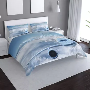 Povlečení Sablio Povlečení Letadlo v oblacích - 140x220 / 90x70