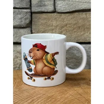 Keramický hrnek Kapybara skejt II.