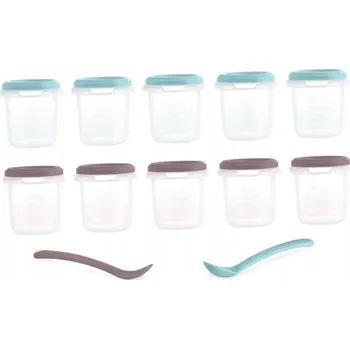 Dóza na potraviny MINILAND HERMETICKÉ NÁDOBY NA JÍDLO SE LŽIČKAMI 10X200ML