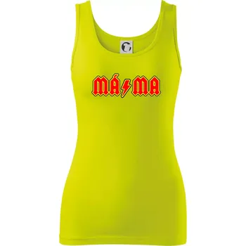Dámské tričko Rocková rodina - máma - Dámské tílko - 2XL ( Limetková )