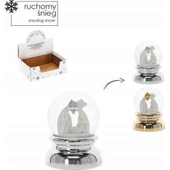 Vánoce Vánoční sněhová koule KUL4602 Betlém MIX 6.7x6.7x9cm