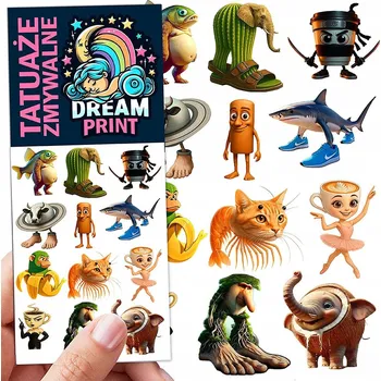 Tetování DOČASNÉ OMYVATELNÉ TETOVÁNÍ PRO DĚTI BRAIN ROT ASSASSINO CAPPUCCINO