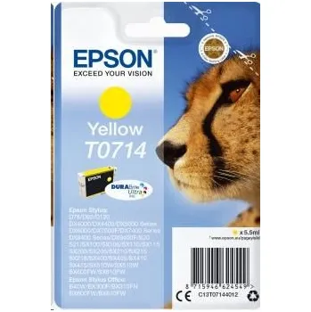 EPSON ink bar Singlepack Yellow T0714 DURABrite Ultra Ink (5,5 ml), C13T07144012