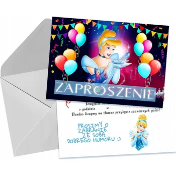 Pozvánka POZVÁNKY PRO DĚTI DĚTSKÉ NAROZENINOVÉ POPELKA + OBÁLKA