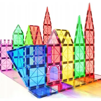 ostatní stavebnice STAVEBNICE MAGNETICKÉ KOSTKY PRO DĚTI K STAVĚNÍ SADA 100 dílků