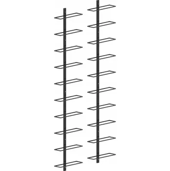 Stojan na víno Stylový kovový stojan na víno, černý, 24x9x120 cm, pro 20 lahví