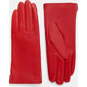 Rukavice Kožené rukavice Answear.LAB dámské, červená barva plain.glove.1 33X, vel. S/M