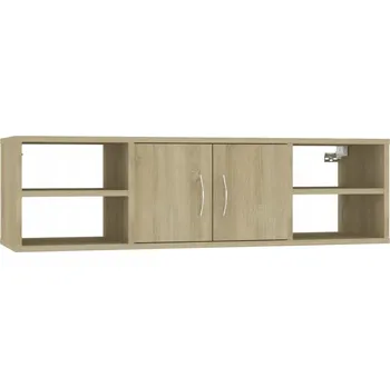 Komoda Nástěnná skříňka se 6 policemi, dub Sonoma, 102x30x29 cm