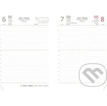 Doplněk ke knize Denní diář 2026 B6 Vario Pink s gumičkou - Helma Helma