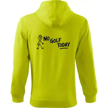 Pánská móda No Golf Today - Mikina s kapucí na zip trendy zipper - M ( Limetková )