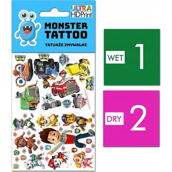 Tetování DOČASNÉ OMYVATELNÉ TETOVÁNÍ PRO DĚTI Tlapková patrola