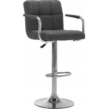 Barová židle Barová židle s plynovým pístem, tmavě šedá, 53x52x(92-112) cm