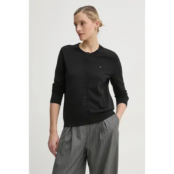 Dámský svetr Kardigan Tommy Hilfiger dámský, černá barva, lehký, WW0WW42370 99X, vel. S