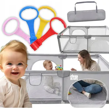 Dětská ohrádka DĚTSKÁ OHRÁDKA PRO MIMINKA BEZPEČNÁ 120x180 SUCHÝ BAZÉN ÚCHYTY + TAŠKA