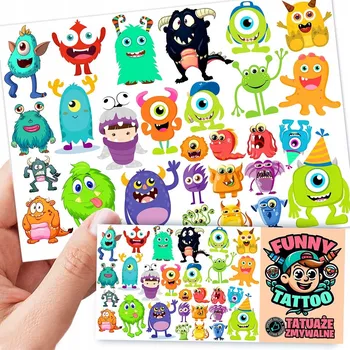 Tetování Tetování MONSTRA POTVORY VTIPNÉ TETOVÁNÍ 1 ks