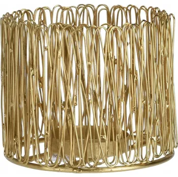 Svícen Stylová lucerna SVÍCEN na čajovou svíčku kovová ZLATÁ