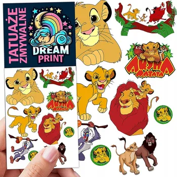 Odstranitelné tetování DOČASNÉ OMYVATELNÉ TETOVÁNÍ PRO DĚTI Lví král