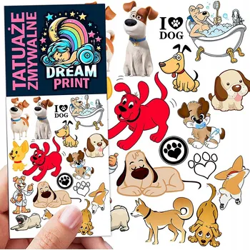 Odstranitelné tetování Filmová a herní nálepka na tetování Dětské vodní tetování Omyvatelné k narozeninám Dárek Dočasný dárek pro děti Originální opakovaně použitelné Spousta Vzorů