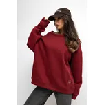 RUE PARIS Oversize mikina Feel Good bordó Velikost: UNI