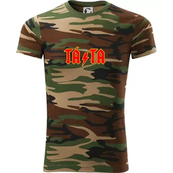 Pánské tričko Rocková rodina - táta - Army CAMOUFLAGE - XL ( Hnědý maskáč )