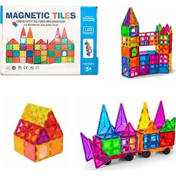 ostatní stavebnice Magnetic Tiles CABT030 3D Building Tiles 100 dílků