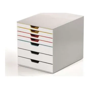 Archivační box Zásuvkový box VARICOLOR® 7 - 7 barevných zásuvek, bílý
