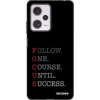 Pouzdro na mobilní telefon Picasee silikonový černý obal pro Xiaomi Redmi Note 12 Pro+ 5G - Focus