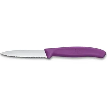 Kuchyňský nůž Victorinox nůž s vlnkovaným ostřím 8 cm fialový 6.7635.C1