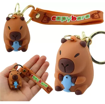 Silikonový přívěsek na klíče kapybara s delfínem