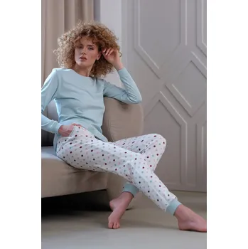 Dámské oblečení Dámské pyžamo Cana Máta s Puntíky, máta XL i170_5902406143334