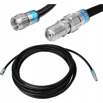Anténní kabel Prodlužovací kabel SAT DVBT TV pro kabelovou televizi a multiswitch, konektor F – zásuvka F, 3 m, černý