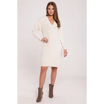 Dámské šaty VÝPRODEJ ŠATY DÁMSKÉ DENNÍ MIDI SVETROVÉ BÍLÉ 40/42 L/XL