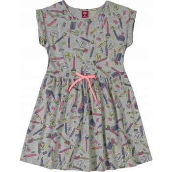 Dívčí šaty Dívčí šedé šaty Bee Loop, vel. 140