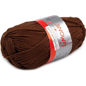 Příze Bavlněná pletací příze Limone 50 g, střední, 18 (084) hnědá