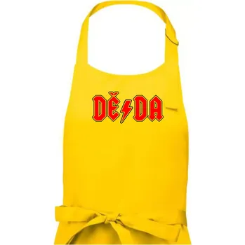 Kuchyňská zástěra Rocková rodina - děda - Pánská zástěra na vaření - Univerzální velikost ( Žlutá )