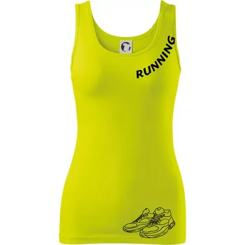 Running nápis šikmo - Dámské tílko - XS ( Limetková )