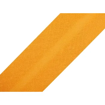Šikmý proužek bavlněný šíře 20 mm zažehlený, střední, 140 547 oranžová dýňová