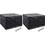 ZBXL Plachty na zahradní nábytek 2 ks 8 oček 135 x 135 x 90 cm