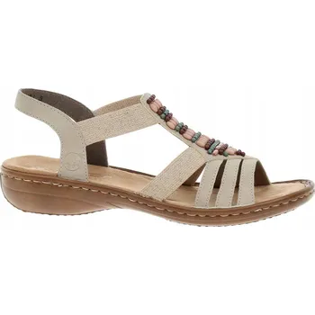 Dámské sandále Rieker dámské sandály 60851-62 s plochým podpatkem, velikost 38