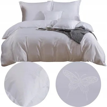 Povlečení POVLEČENÍ BÍLÉ SATÉNOVÉ 160x200 + 2 POVLEČENÍ NA POLŠTÁŘ 70x80 SADA