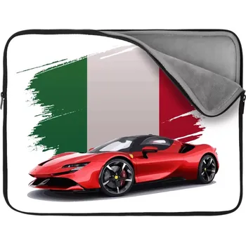 pouzdro na notebook Sablio Obal na notebook Ferrari Italská vlajka - 17"