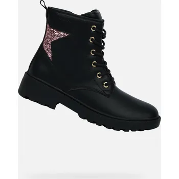 Dívčí tenisky Černé dívčí kotníkové boty Geox Casey Girl GEOX černá 3482947