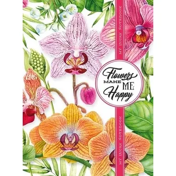 Umění Notatnik ozdobny 165x23880K kratka Storczyki Kolektiv autorů