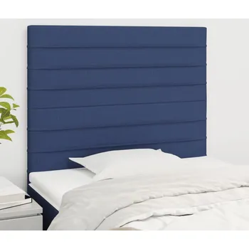 Čelo postele modré 90x5x118/128 cm látkové IM_3116460