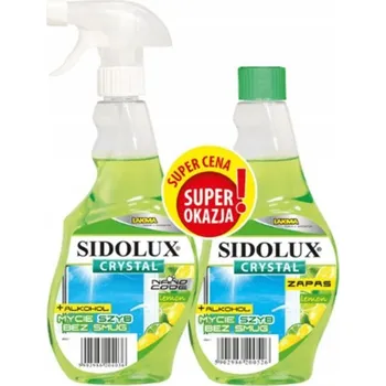 Univerzální čisticí prostředek Sidolux Cristal čistič na okna ve spreji + náhradní náplň s vůní citronu