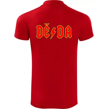 Pánská košile Rocková rodina - děda - Polokošile Victory sportovní (dresovina) - L ( Červená )